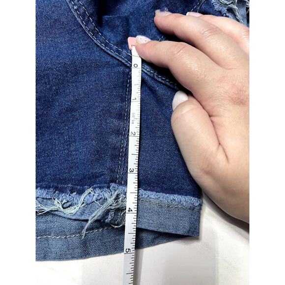 Surprise Jean Shorts Size 5XL with Animal Print Distressing Stretchy - Picture 8 of 10